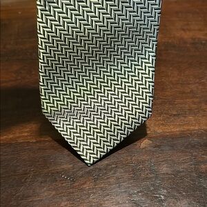 Paul Fredrick Monochrome Chevron Tie